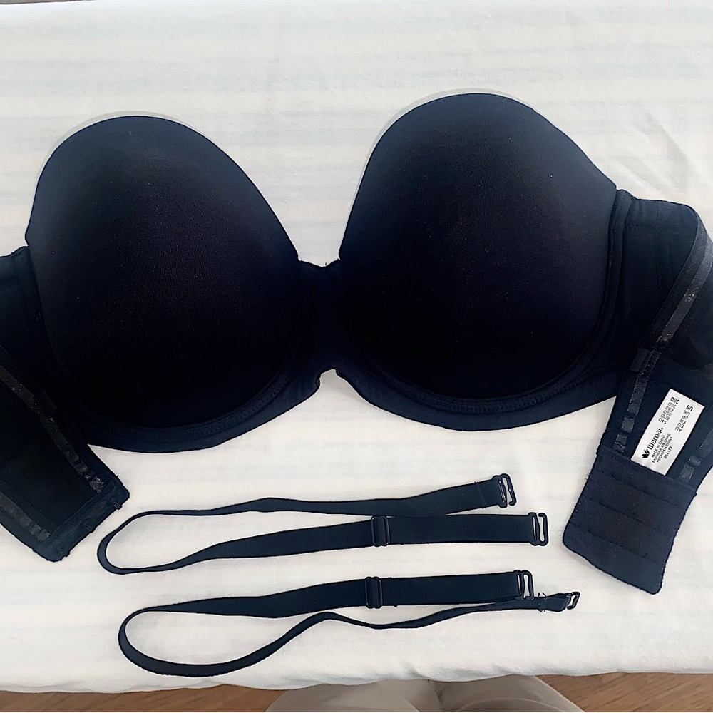 Wacoal Black Red Carpet Strapless Bra 36D